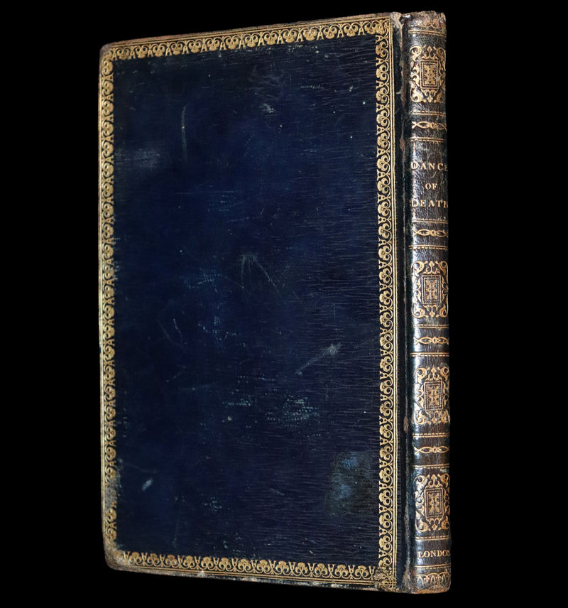1816 Scarce Book -The Dance of Death, Danse Macabre by Hans Holbein, Color illustrated.