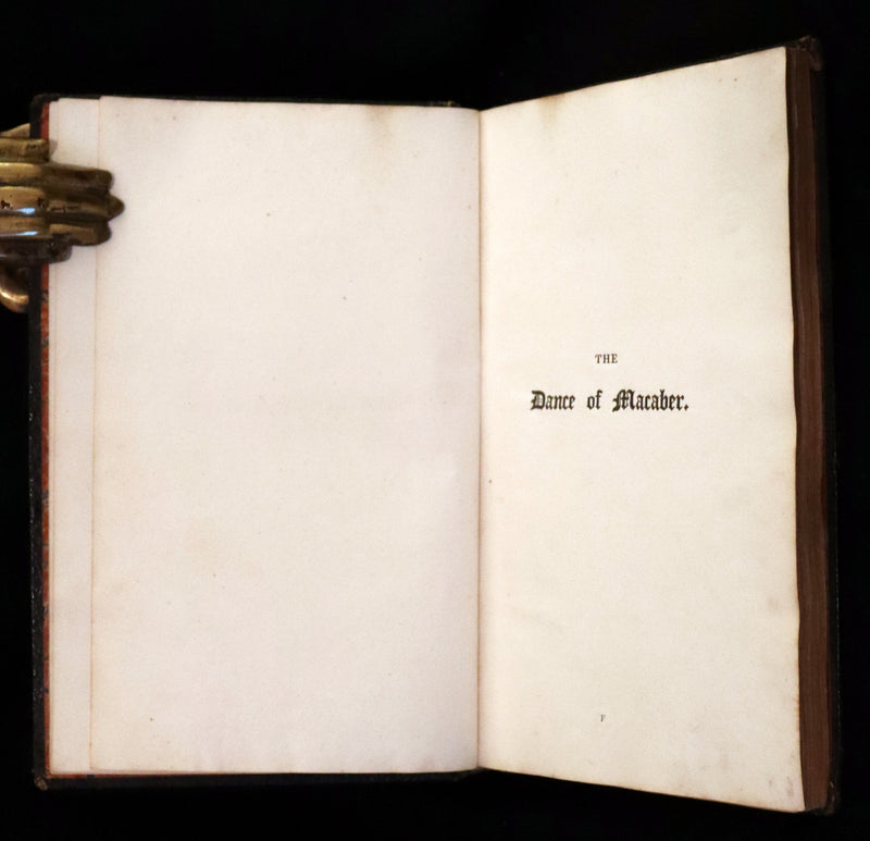 1816 Scarce Book -The Dance of Death, Danse Macabre by Hans Holbein, Color illustrated.