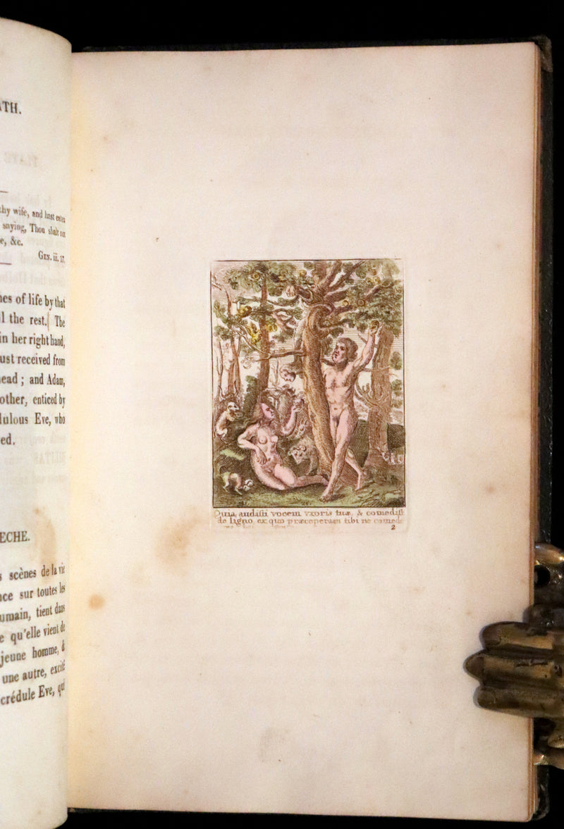 1816 Scarce Book -The Dance of Death, Danse Macabre by Hans Holbein, Color illustrated.