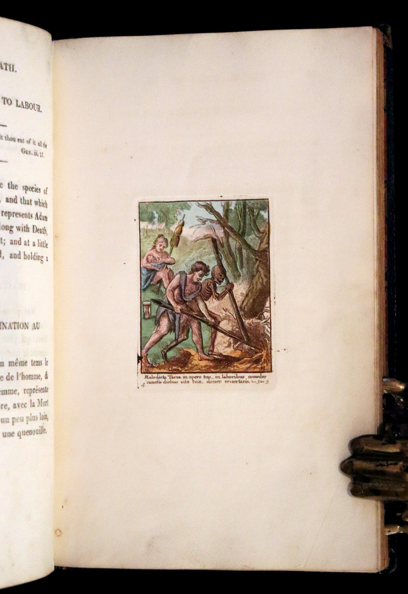 1816 Scarce Book -The Dance of Death, Danse Macabre by Hans Holbein, Color illustrated.