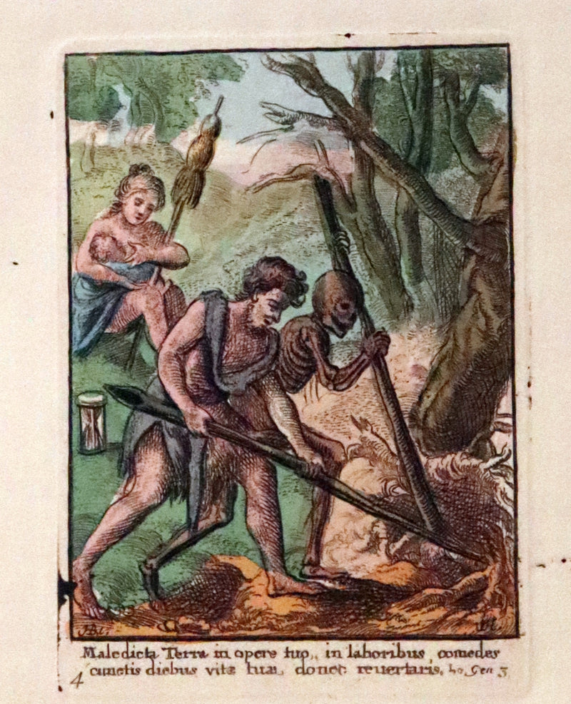 1816 Scarce Book -The Dance of Death, Danse Macabre by Hans Holbein, Color illustrated.