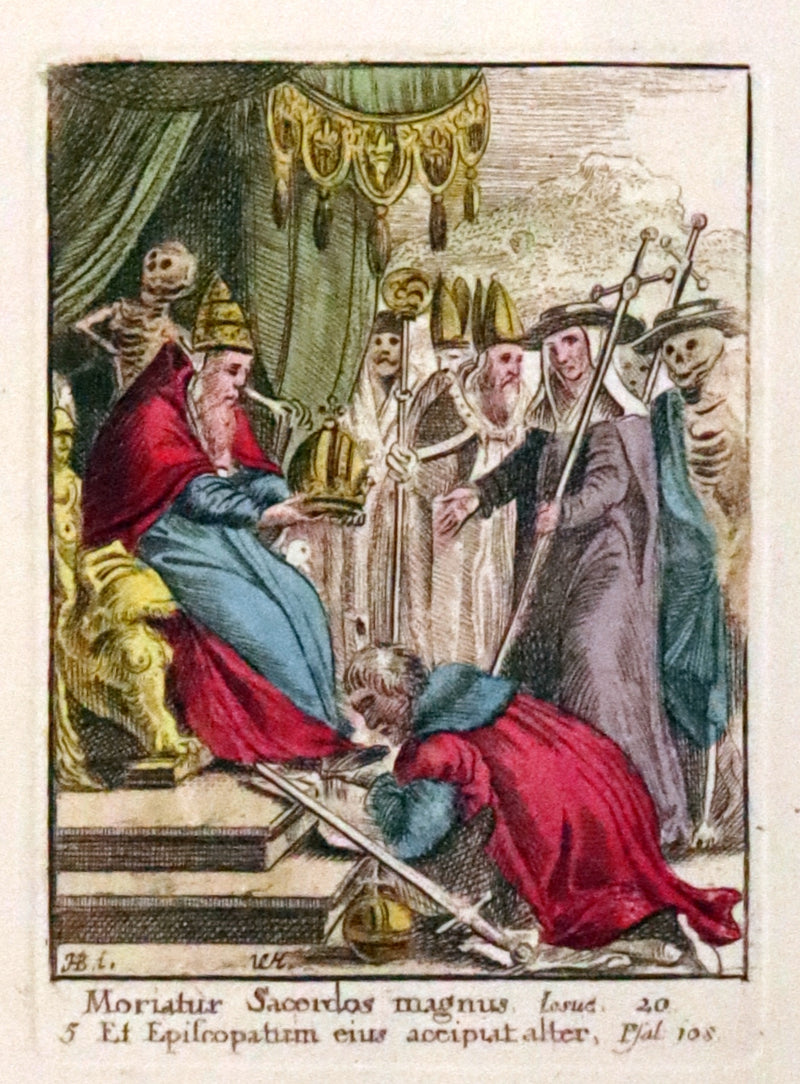 1816 Scarce Book -The Dance of Death, Danse Macabre by Hans Holbein, Color illustrated.