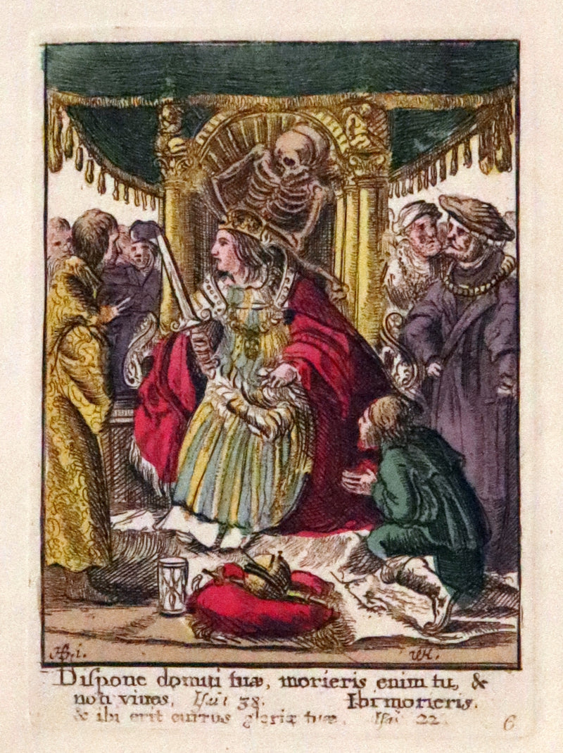 1816 Scarce Book -The Dance of Death, Danse Macabre by Hans Holbein, Color illustrated.