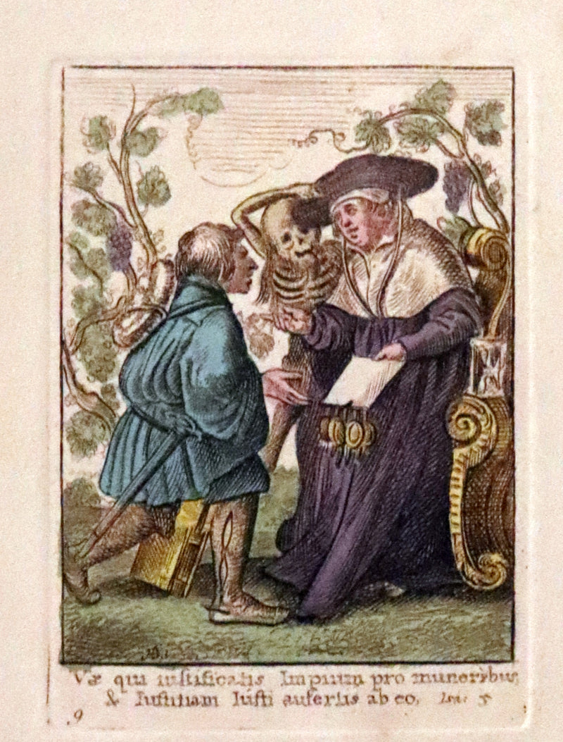 1816 Scarce Book -The Dance of Death, Danse Macabre by Hans Holbein, Color illustrated.