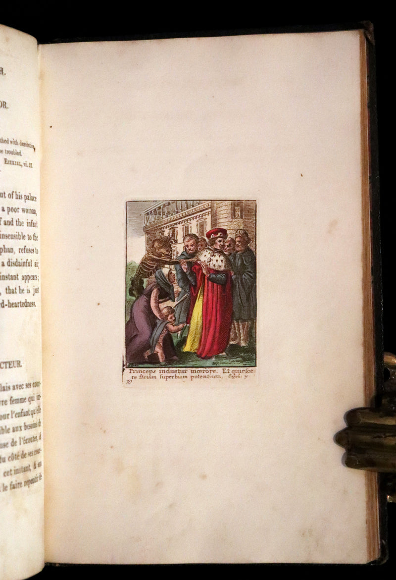 1816 Scarce Book -The Dance of Death, Danse Macabre by Hans Holbein, Color illustrated.