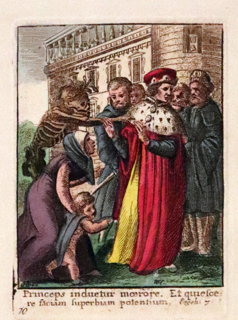 1816 Scarce Book -The Dance of Death, Danse Macabre by Hans Holbein, Color illustrated.
