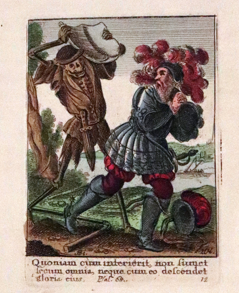 1816 Scarce Book -The Dance of Death, Danse Macabre by Hans Holbein, Color illustrated.