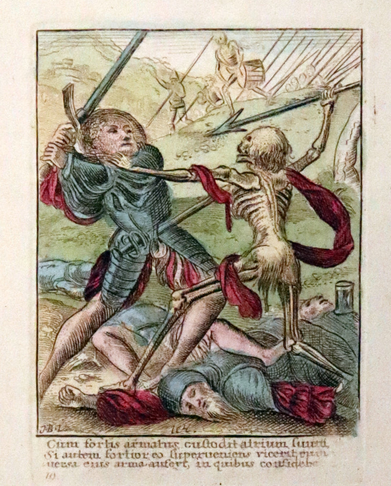 1816 Scarce Book -The Dance of Death, Danse Macabre by Hans Holbein, Color illustrated.