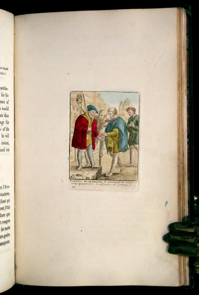 1816 Scarce Book -The Dance of Death, Danse Macabre by Hans Holbein, Color illustrated.