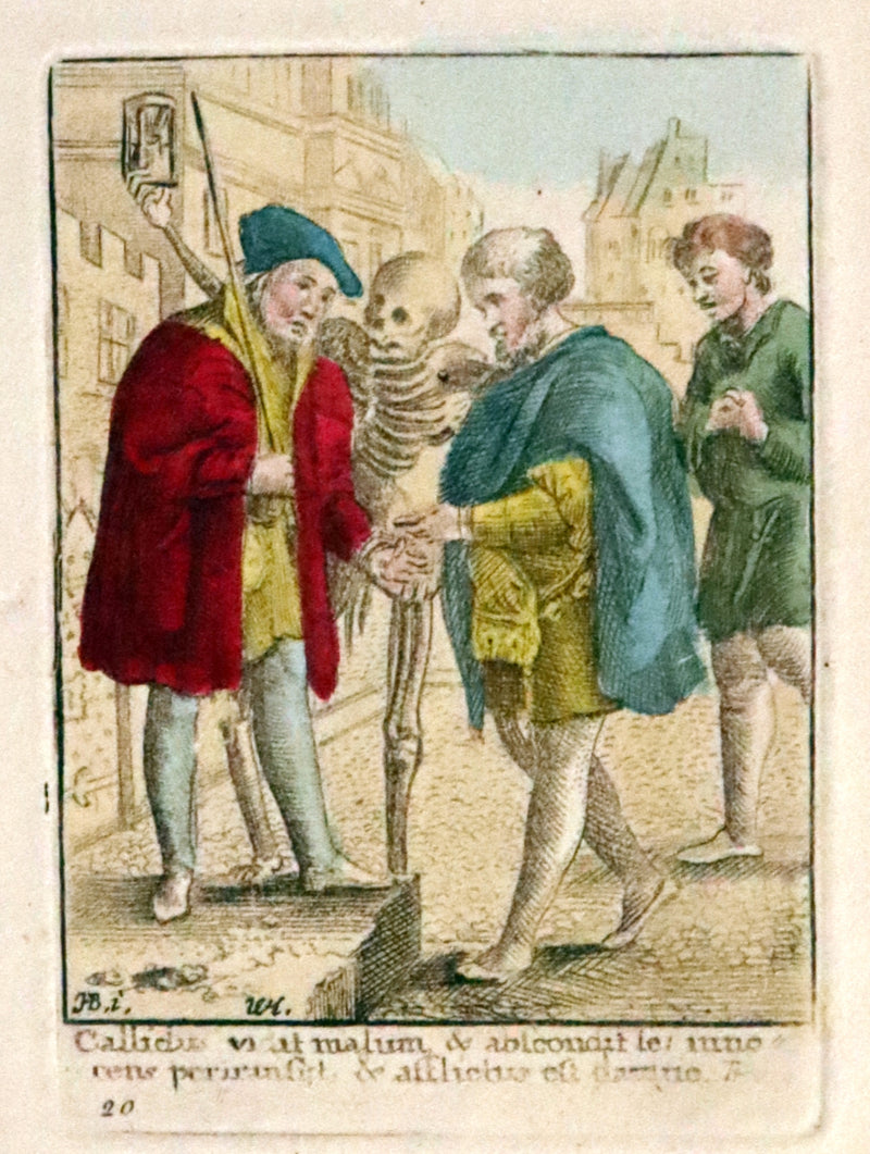 1816 Scarce Book -The Dance of Death, Danse Macabre by Hans Holbein, Color illustrated.