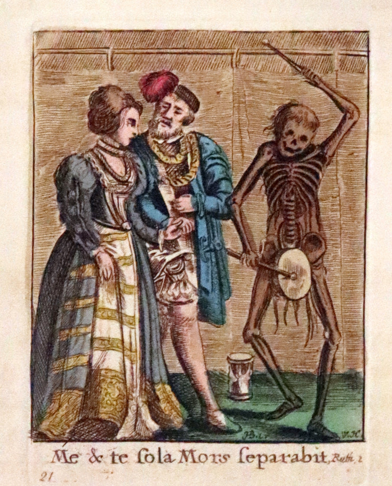 1816 Scarce Book -The Dance of Death, Danse Macabre by Hans Holbein, Color illustrated.