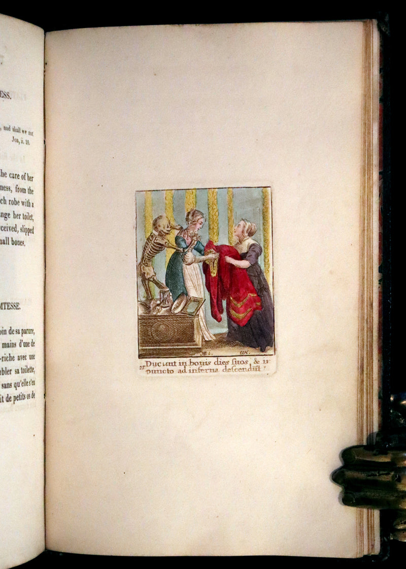 1816 Scarce Book -The Dance of Death, Danse Macabre by Hans Holbein, Color illustrated.