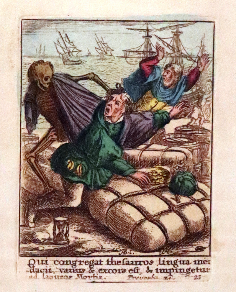 1816 Scarce Book -The Dance of Death, Danse Macabre by Hans Holbein, Color illustrated.