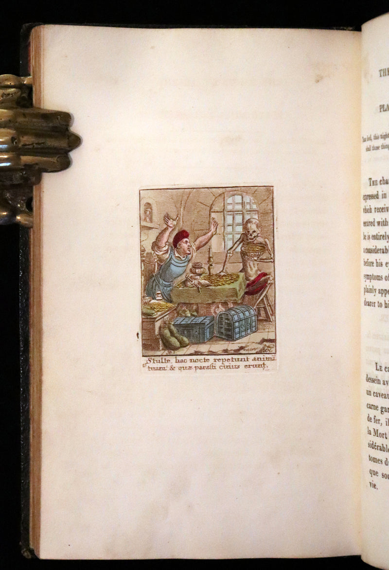 1816 Scarce Book -The Dance of Death, Danse Macabre by Hans Holbein, Color illustrated.