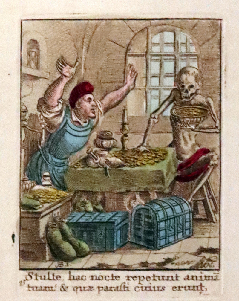 1816 Scarce Book -The Dance of Death, Danse Macabre by Hans Holbein, Color illustrated.