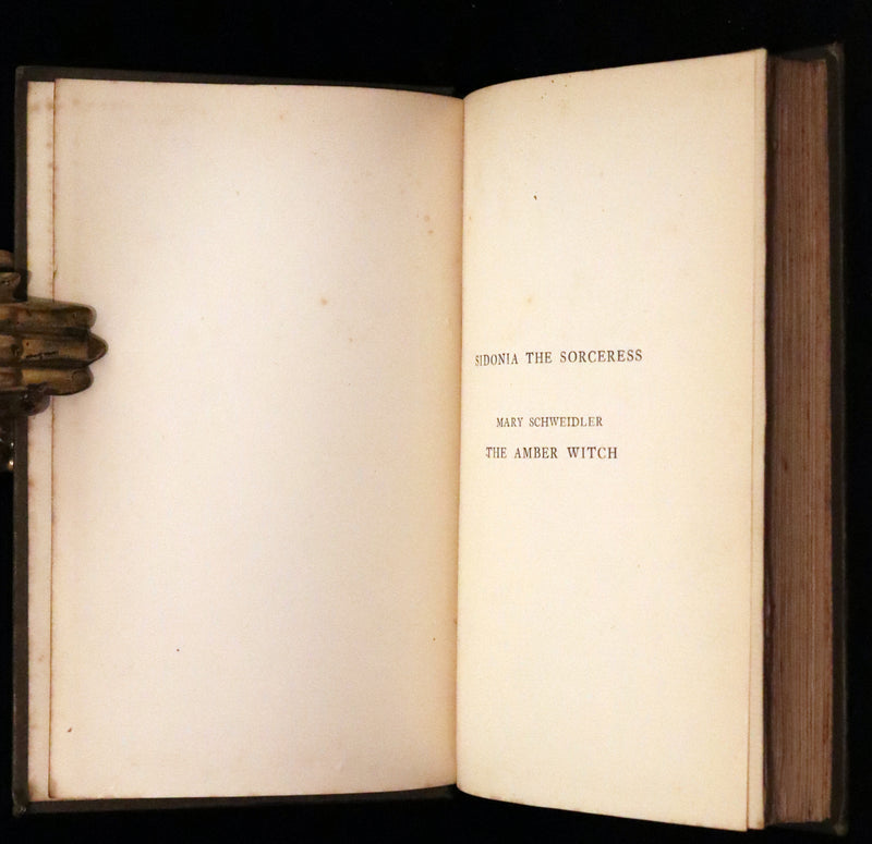 1894 Rare Book set - Sidonia the Sorceress and Mary Schweidler, The Amber Witch.