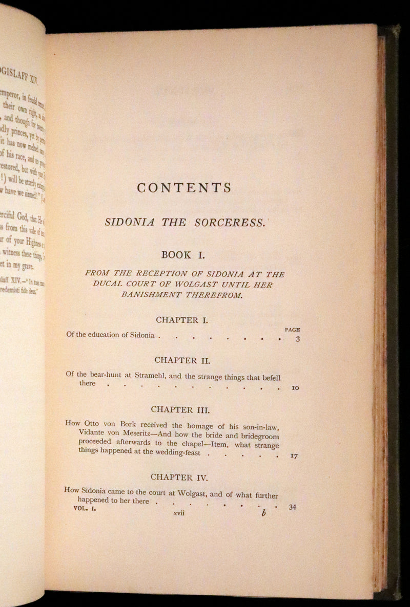 1894 Rare Book set - Sidonia the Sorceress and Mary Schweidler, The Amber Witch.