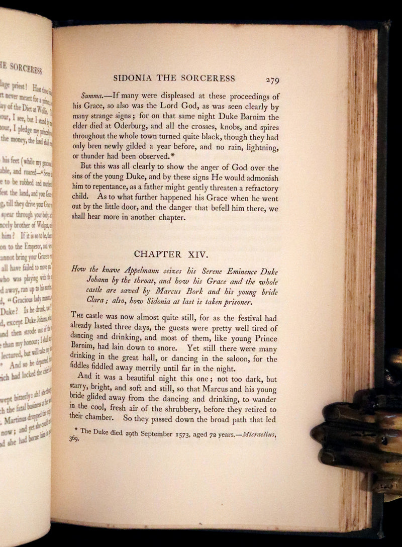 1894 Rare Book set - Sidonia the Sorceress and Mary Schweidler, The Amber Witch.