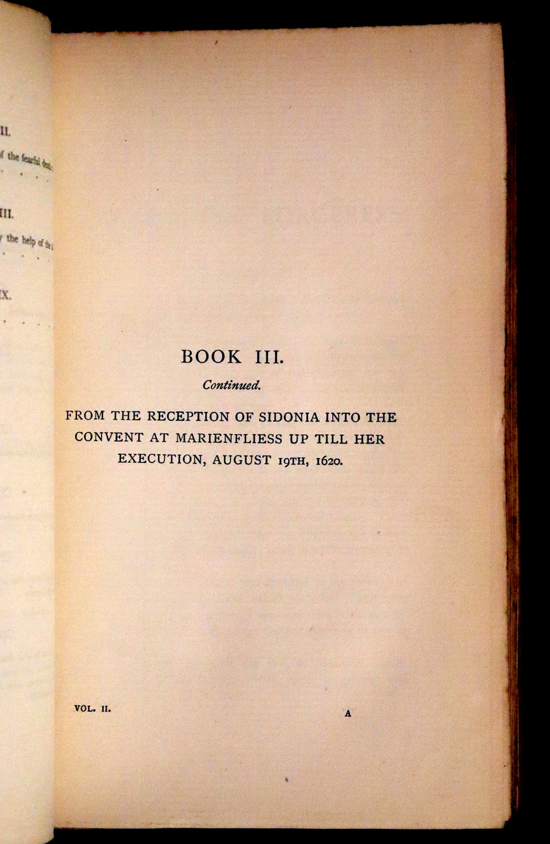 1894 Rare Book set - Sidonia the Sorceress and Mary Schweidler, The Amber Witch.