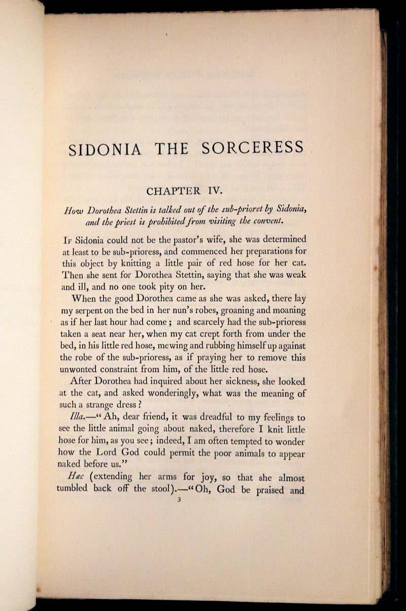 1894 Rare Book set - Sidonia the Sorceress and Mary Schweidler, The Amber Witch.