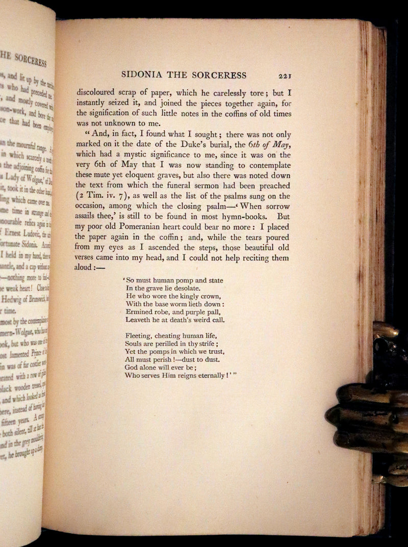 1894 Rare Book set - Sidonia the Sorceress and Mary Schweidler, The Amber Witch.