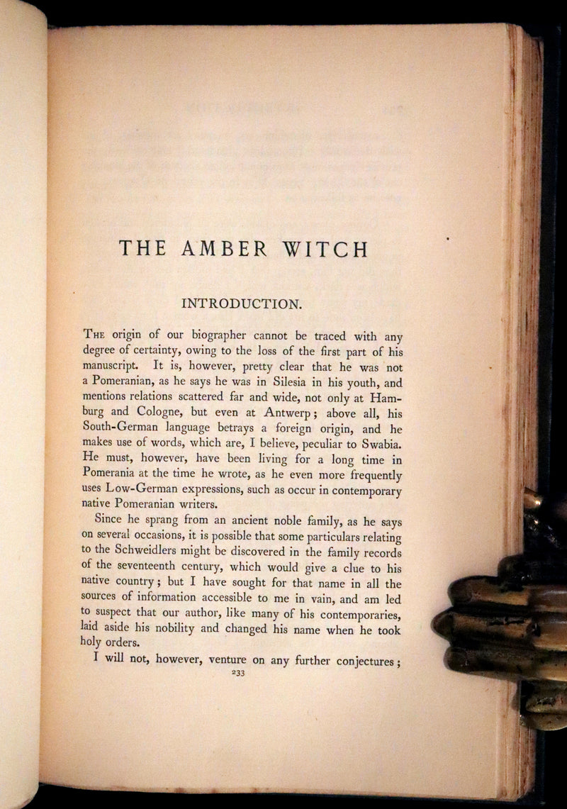 1894 Rare Book set - Sidonia the Sorceress and Mary Schweidler, The Amber Witch.