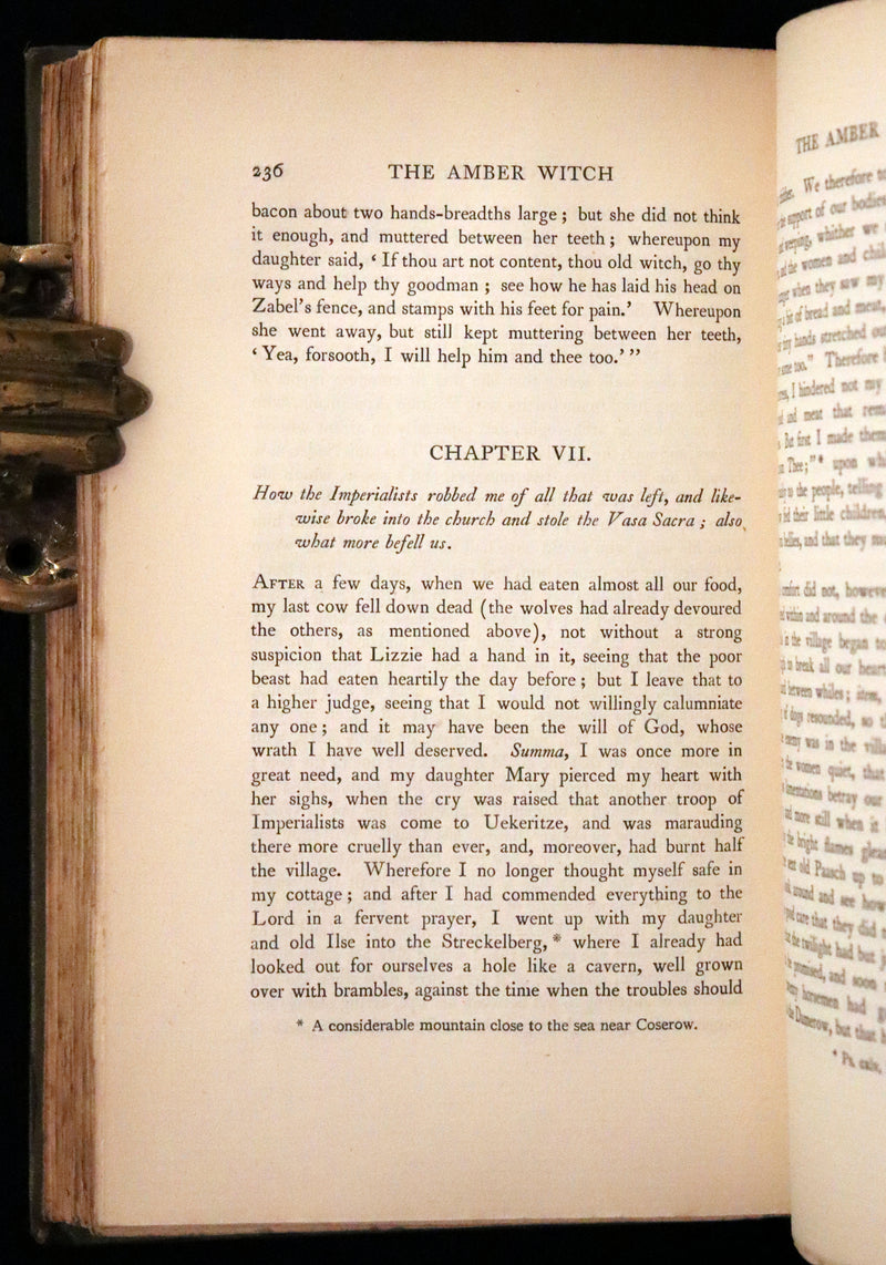 1894 Rare Book set - Sidonia the Sorceress and Mary Schweidler, The Amber Witch.