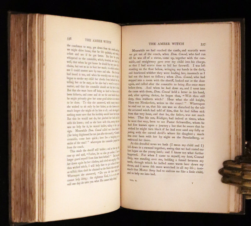 1894 Rare Book set - Sidonia the Sorceress and Mary Schweidler, The Amber Witch.