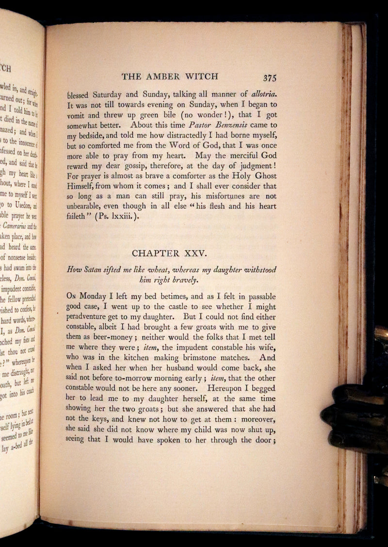 1894 Rare Book set - Sidonia the Sorceress and Mary Schweidler, The Amber Witch.