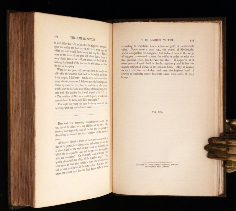 1894 Rare Book set - Sidonia the Sorceress and Mary Schweidler, The Amber Witch.