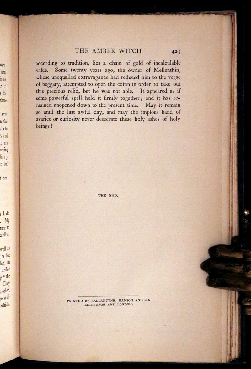 1894 Rare Book set - Sidonia the Sorceress and Mary Schweidler, The Amber Witch.