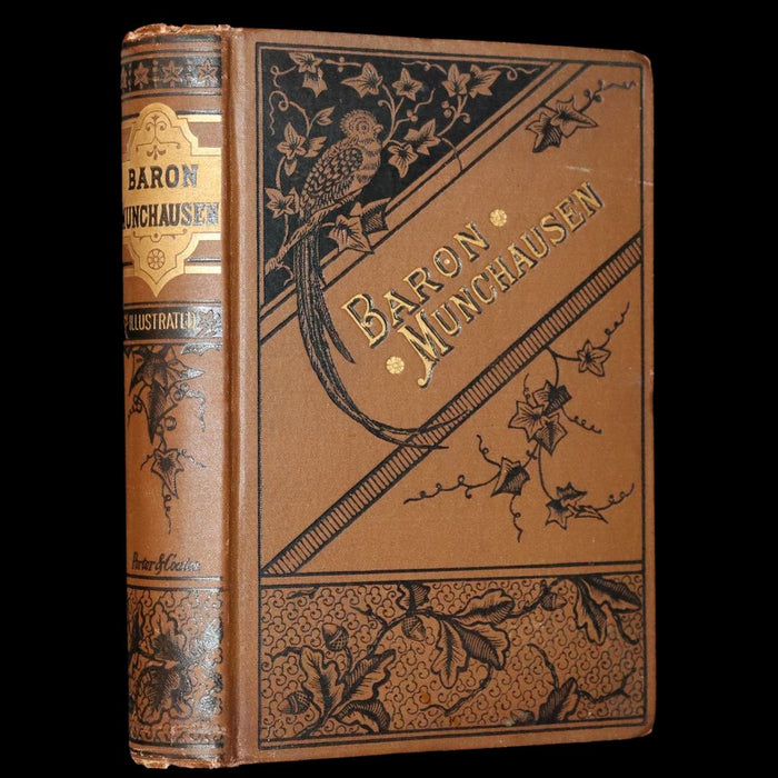 1880 Rare Book - The Travels and Surprising Adventures of Baron Munchausen Illustrated by Crowquill.