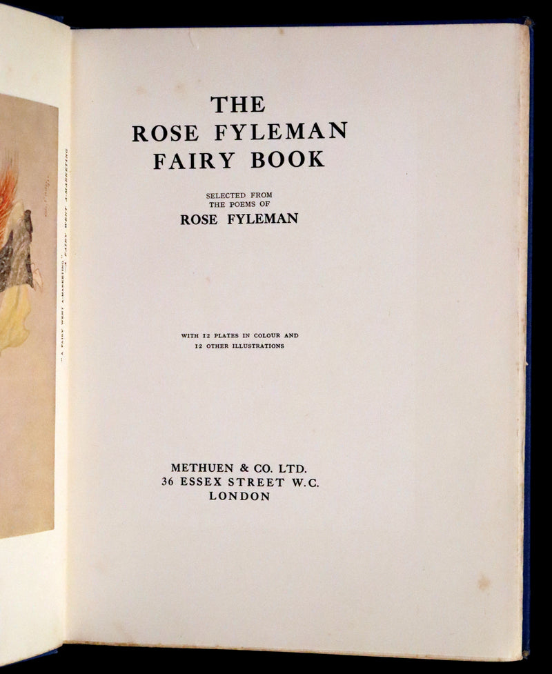 1923 Rare First Edition - The Rose Fyleman Fairy Book Illustrated by Hilda T. Miller.