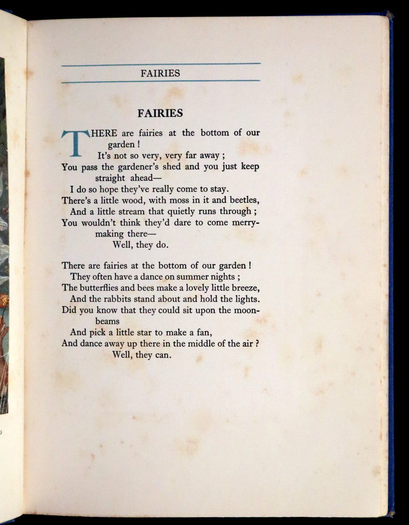 1923 Rare First Edition - The Rose Fyleman Fairy Book Illustrated by Hilda T. Miller.