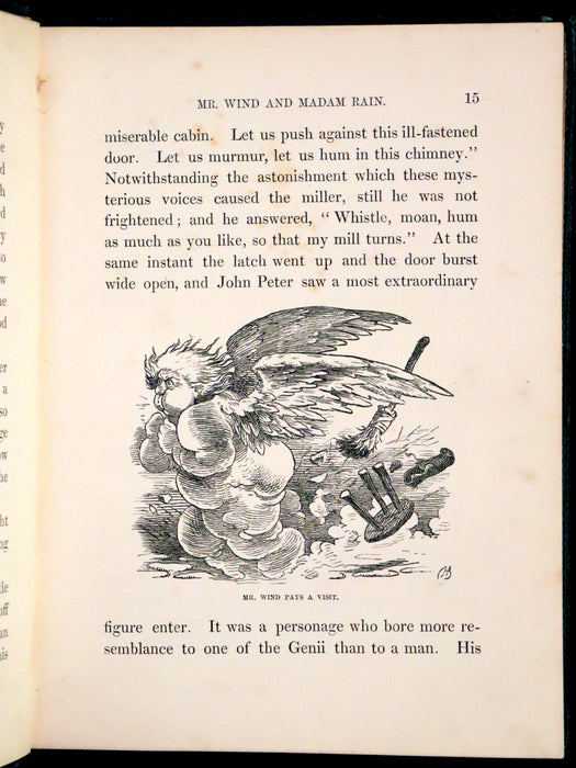 1864 Rare First Edition - Mr. Wind and Madam Rain by Paul de Musset, illustrated by Charles H. Bennett.