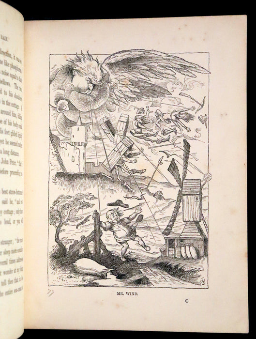 1864 Rare First Edition - Mr. Wind and Madam Rain by Paul de Musset, illustrated by Charles H. Bennett.