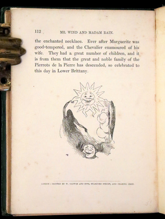 1864 Rare First Edition - Mr. Wind and Madam Rain by Paul de Musset, illustrated by Charles H. Bennett.