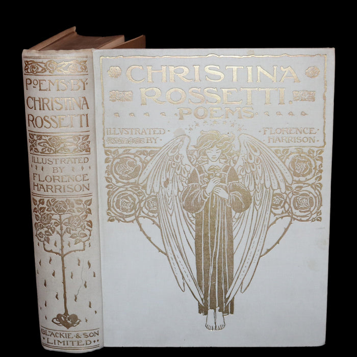 1910 Rare First Edition - Poems by Christina Rossetti Illustrated by Pre-Raphaelite Florence Harrison.