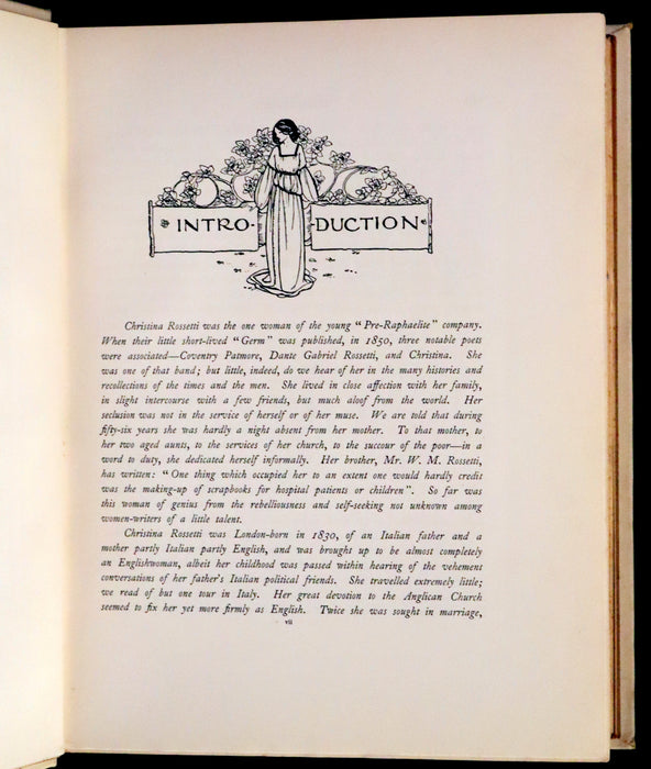 1910 Rare First Edition - Poems by Christina Rossetti Illustrated by Pre-Raphaelite Florence Harrison.