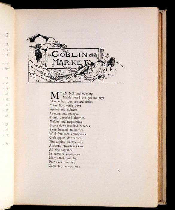 1910 Rare First Edition - Poems by Christina Rossetti Illustrated by Pre-Raphaelite Florence Harrison.