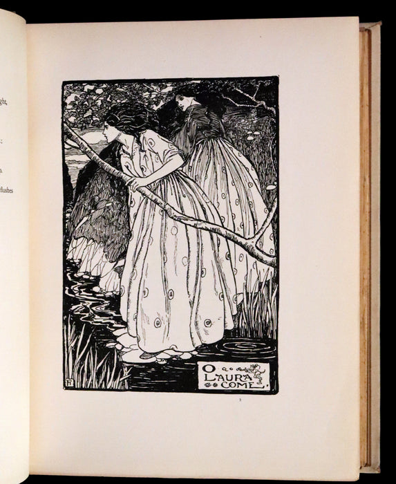 1910 Rare First Edition - Poems by Christina Rossetti Illustrated by Pre-Raphaelite Florence Harrison.