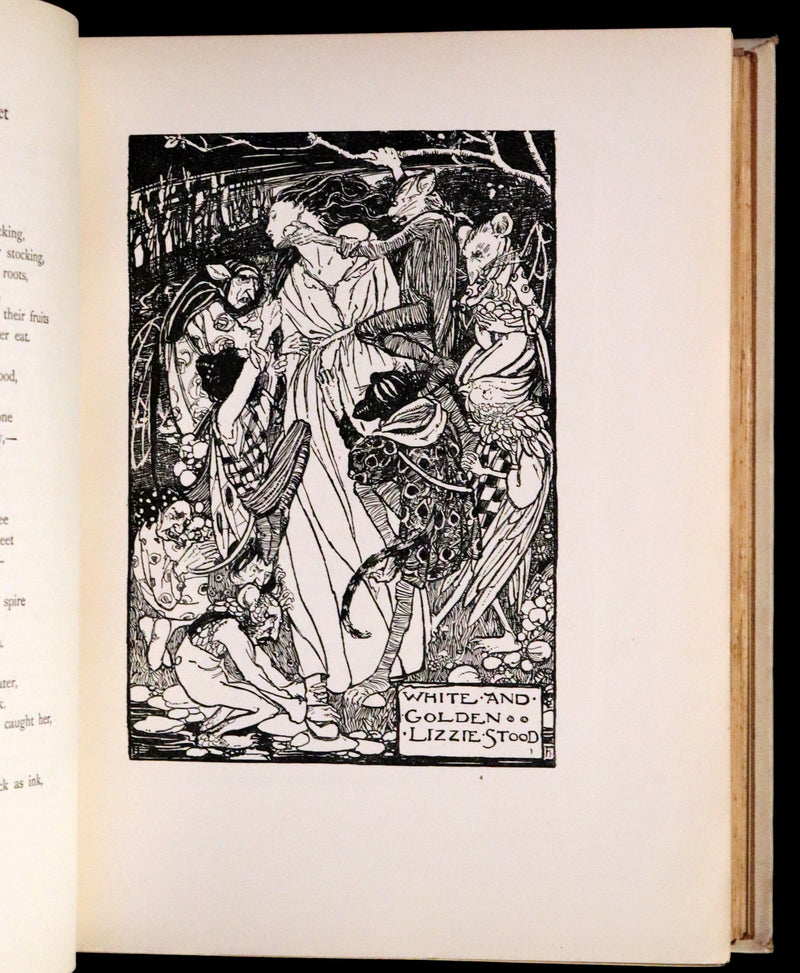 1910 Rare First Edition - Poems by Christina Rossetti Illustrated by Pre-Raphaelite Florence Harrison.