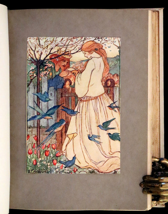 1910 Rare First Edition - Poems by Christina Rossetti Illustrated by Pre-Raphaelite Florence Harrison.