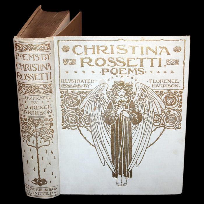 1910 Rare First Edition - Poems by Christina Rossetti Illustrated by Pre-Raphaelite Florence Harrison.