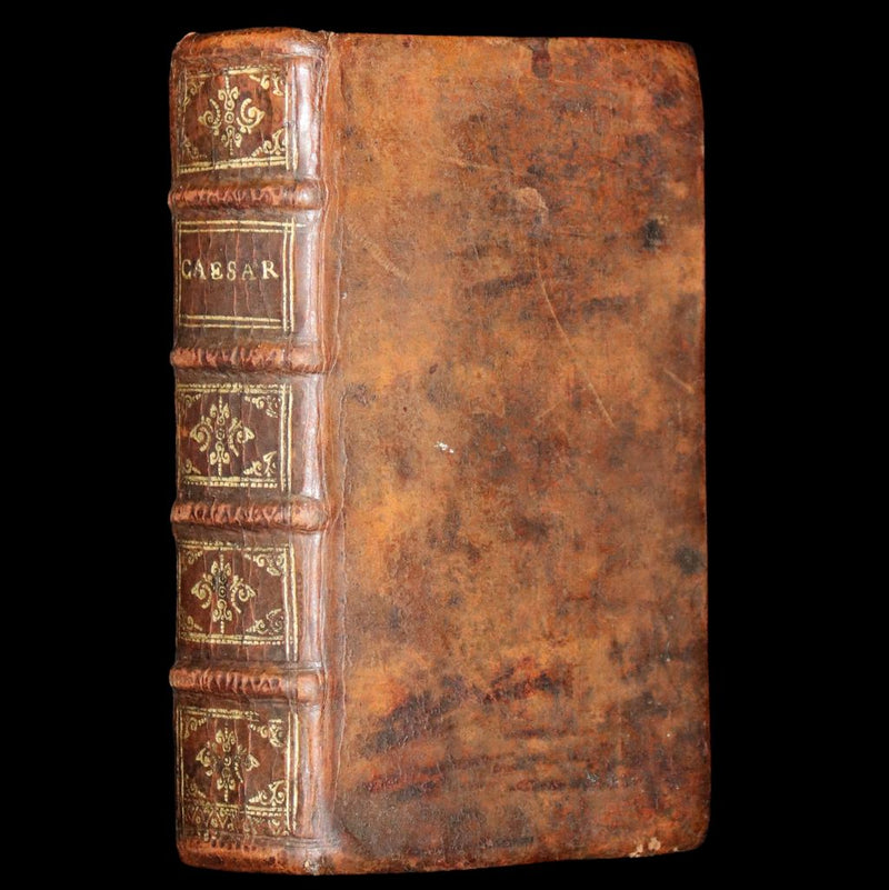 1664 Rare vellum Latin Book - Works of Julius Caesar, The Gallic War, Civil War, ... with Maps.