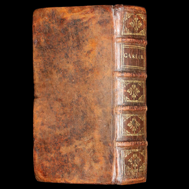 1664 Rare vellum Latin Book - Works of Julius Caesar, The Gallic War, Civil War, ... with Maps.