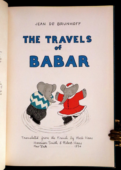 1934 First English Edition - The Travels of Babar by Jean de Brunhoff.