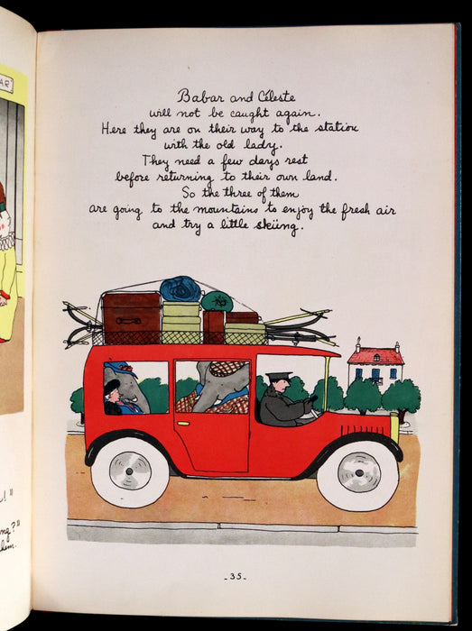 1934 First English Edition - The Travels of Babar by Jean de Brunhoff.