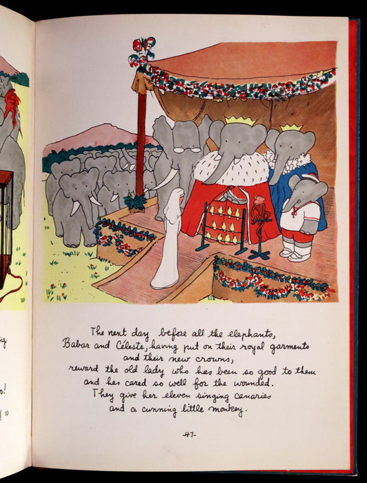 1934 First English Edition - The Travels of Babar by Jean de Brunhoff.