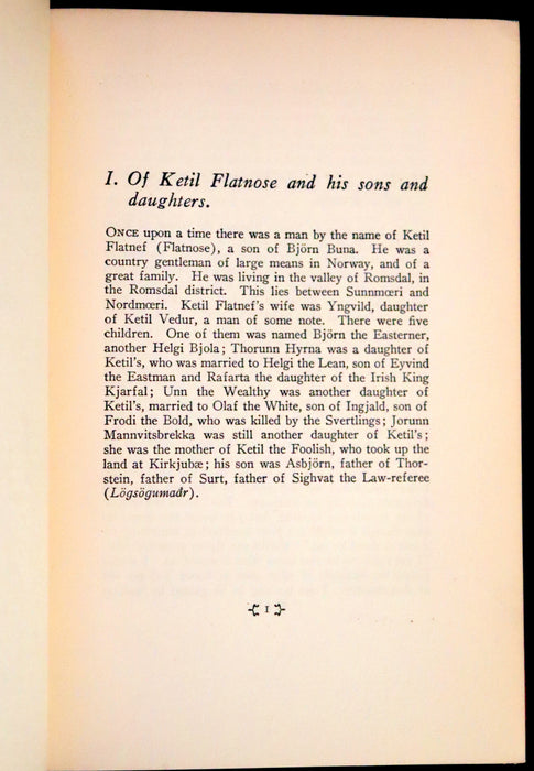 1925 First US Edition - Laxdaela Saga, 13th Century Icelandic Saga Translated by Thorstein Veblen.